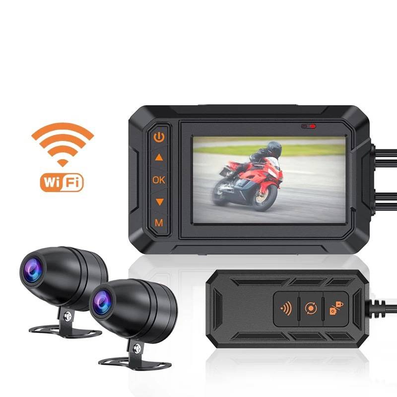 WiFi金擂王超高清機車行車記錄器/可連接手機觀看/前後鏡頭行車紀錄器